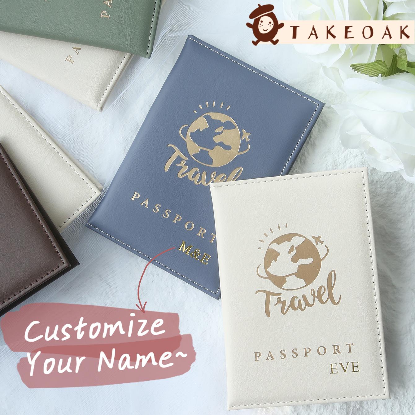 Travel Accessories Gifts For Her - Набор из 2 персонализированных кожаных обложек