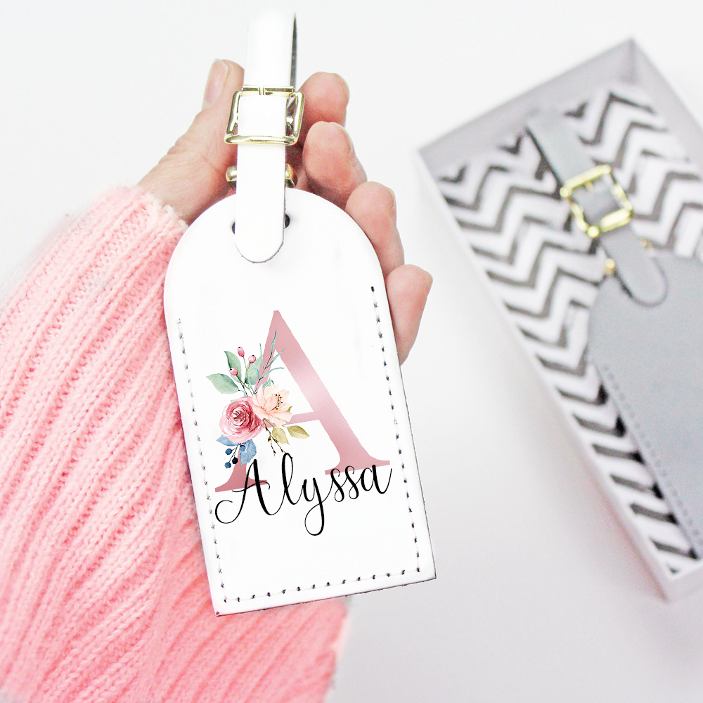 Travel Accessories Gifts For Her - Персонализированное имя из искусственной кожи, багажная