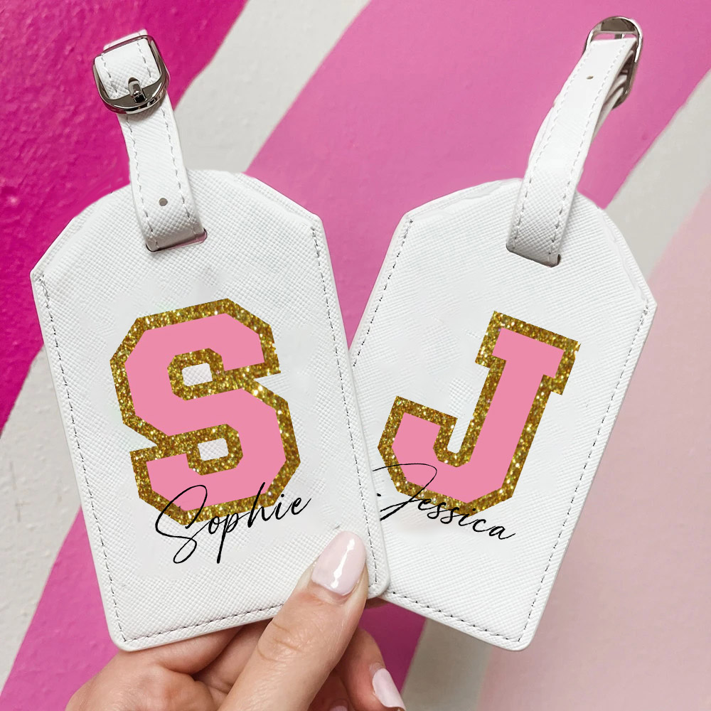Travel Accessories Gifts For Her - Персонализированная багажная бирка с монограммой, первоначальная