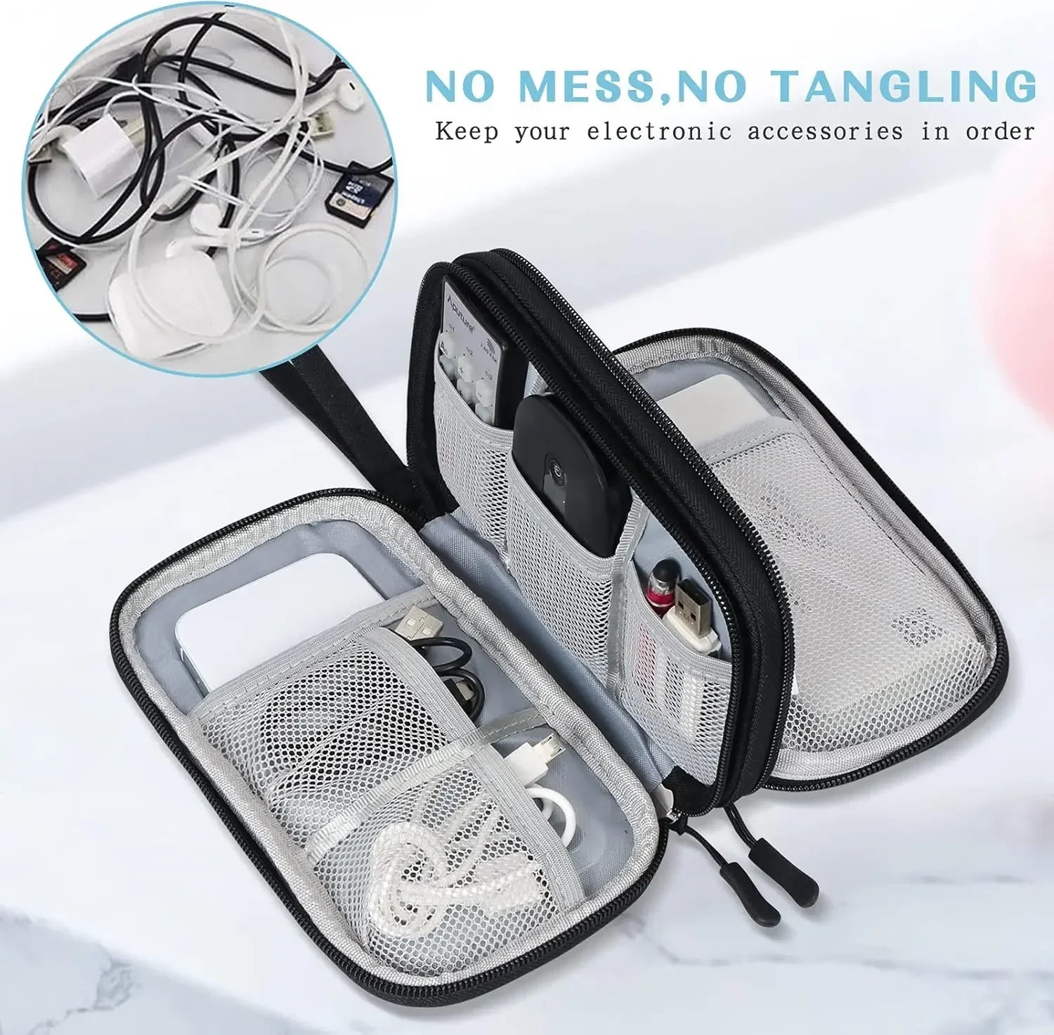 Дорожная сумка для кабелей, по – обзор и цена Travel Accessories Electronics